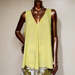 Vince Camuto Chiffon Vneck Tank Top